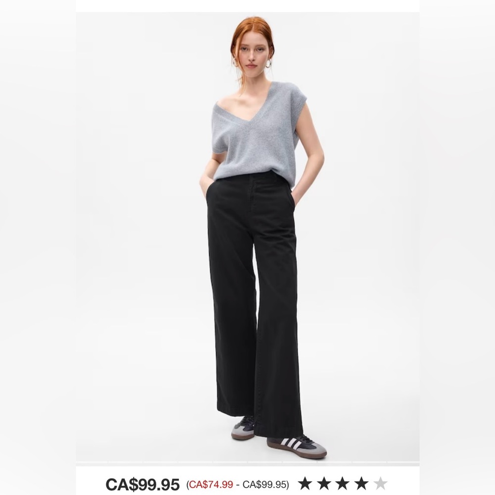 Gap Loose Khakis - Black - Size 8
